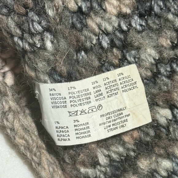 Missoni Chunky Knit Scarf Brown Green White - Picture 6 of 8